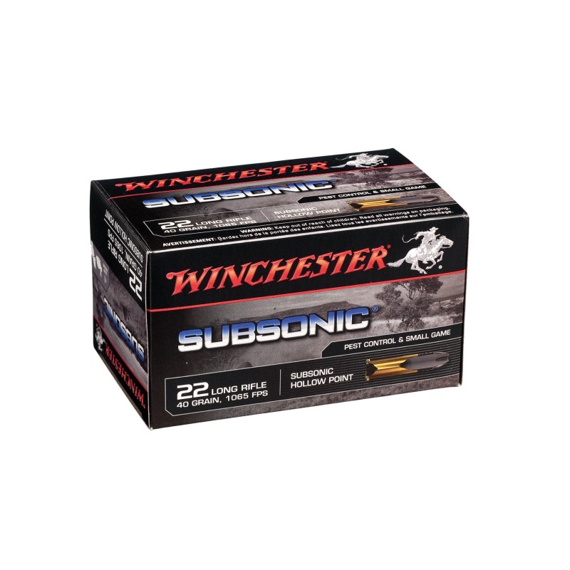 Cart. winchester subsonic 42 max .22 lr smhp point