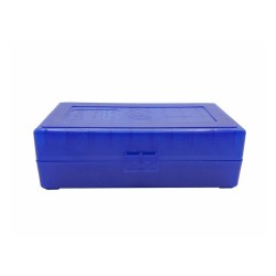 Boite de rangement bleue 50 munitions cal 45 acp