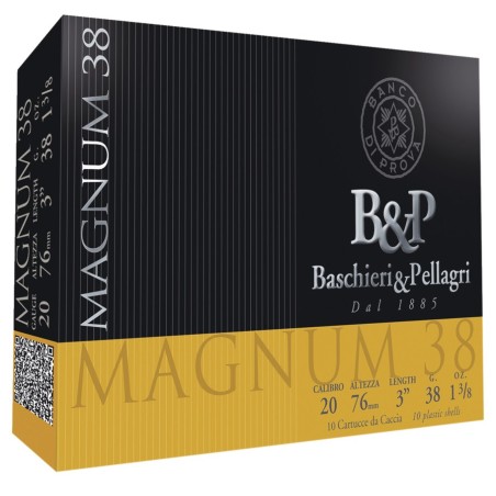 Cart. betp magnum 38 cal. 20 / 76 mm n° 2 38 g bj b
