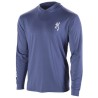 T-shirt browning teamspirit bleu indigo manches longues t. xl