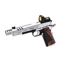 Replique gbb gaz vorsk cs defender pro meu silver / noir 1,0j + bds