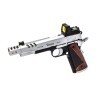 Replique gbb gaz vorsk cs defender pro meu silver / noir 1,0j + bds