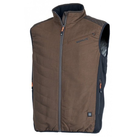 Gilet chauffant somlys marron