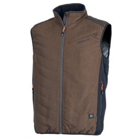 Gilet chauffant marron somlys t.4xl
