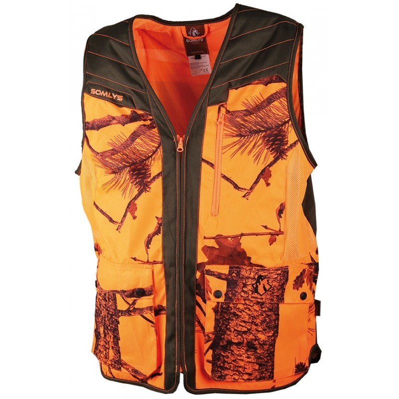 248n - gilet camo orange vert t.l