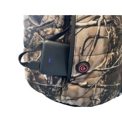Gilet chauffant pisteurs camo t. xl + batterie 5 000 mah
