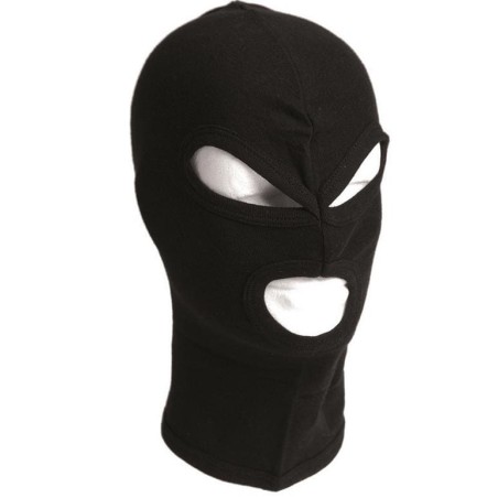 Cagoule 3 trou coton noir