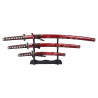 Set de katana rouge