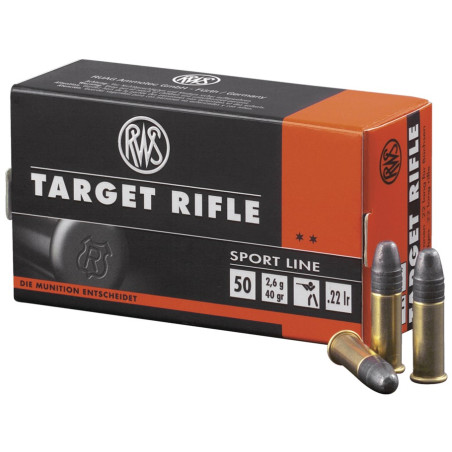50 Cartouches RWS Sport Line Target Rifle Cal.22LR