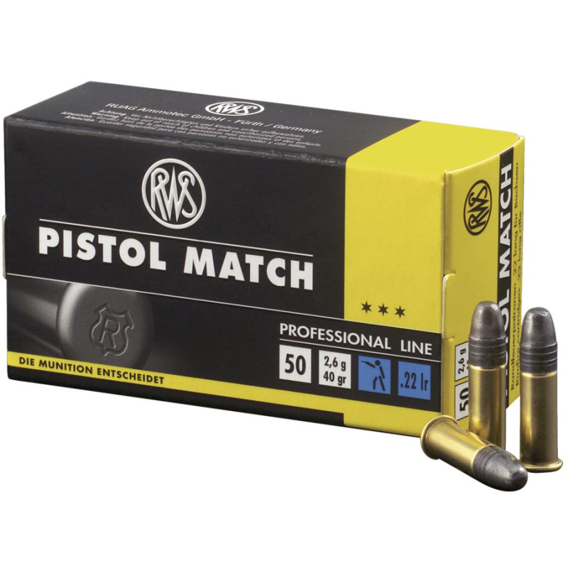 Cartouche RWS Pistol Match Cal.22 LR