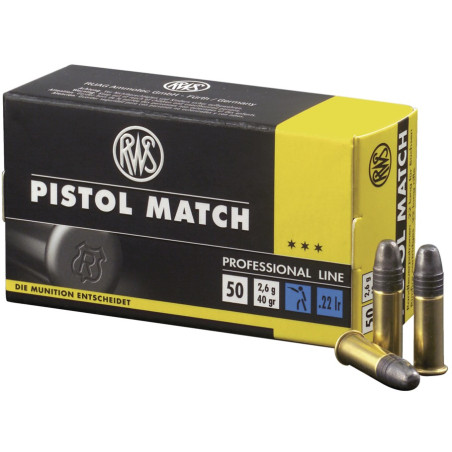 Cartouche RWS Pistol Match Cal.22 LR