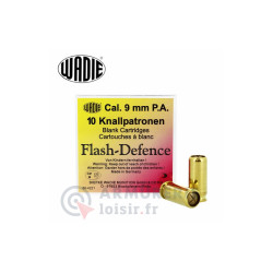 Cartouche à blanc wadie flash defense cal. 9 mm pa