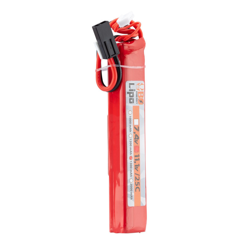Batterie bo lipo 11.1v 1300mah 25c 18x21x130 mm stick