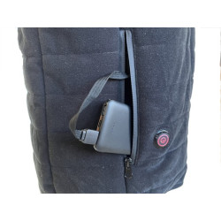 Gilet chauffant pisteurs noir t. s + batterie 5 000 mah