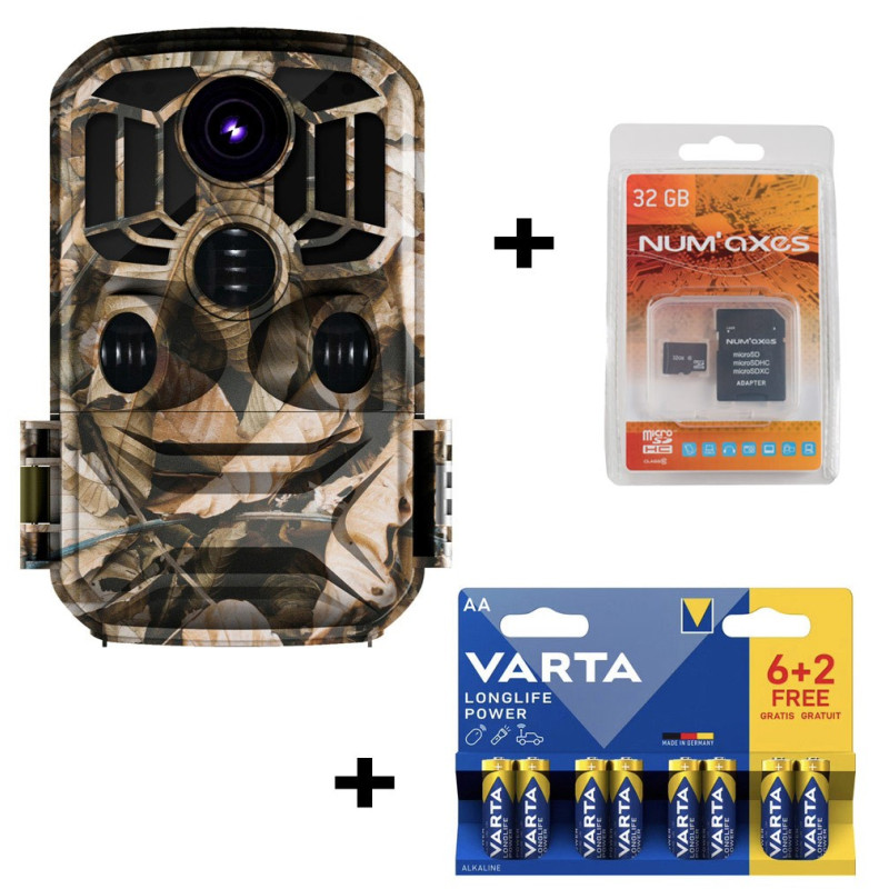 Pack piège photographique ravik rav200 + carte memoire 32gb et 8 piles