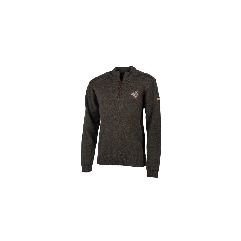 Pull somlys col zip sanglier t4xl