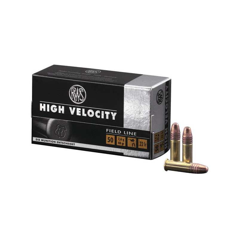 Cartouches RWS Field Line Hight Velocity Cal.22 LR