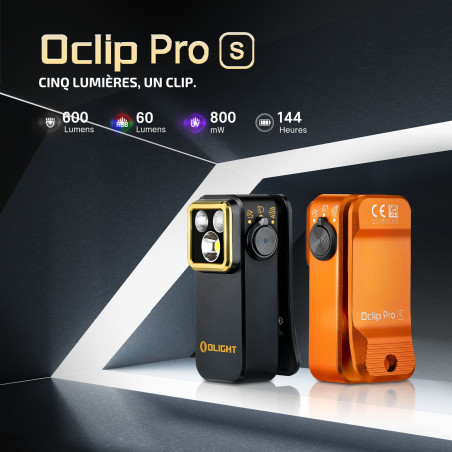 Lampe olight oclip pro s 600 lumens