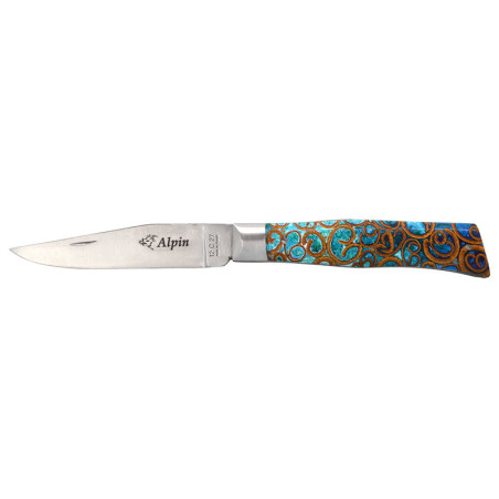 Couteau alpin lame 110mm manche cannelle
