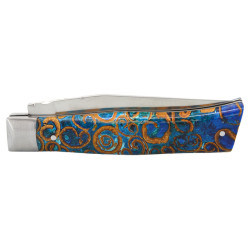 Couteau alpin lame 110mm manche cannelle