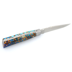 Couteau alpin lame 110mm manche cannelle
