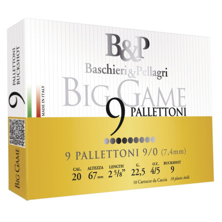 Chevrotine betp big game 9 pallettoni cal. 20 / 67
