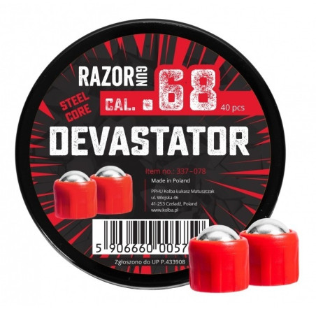 Balles acier - devastator - rouges pour hds68 - .68 (x40)