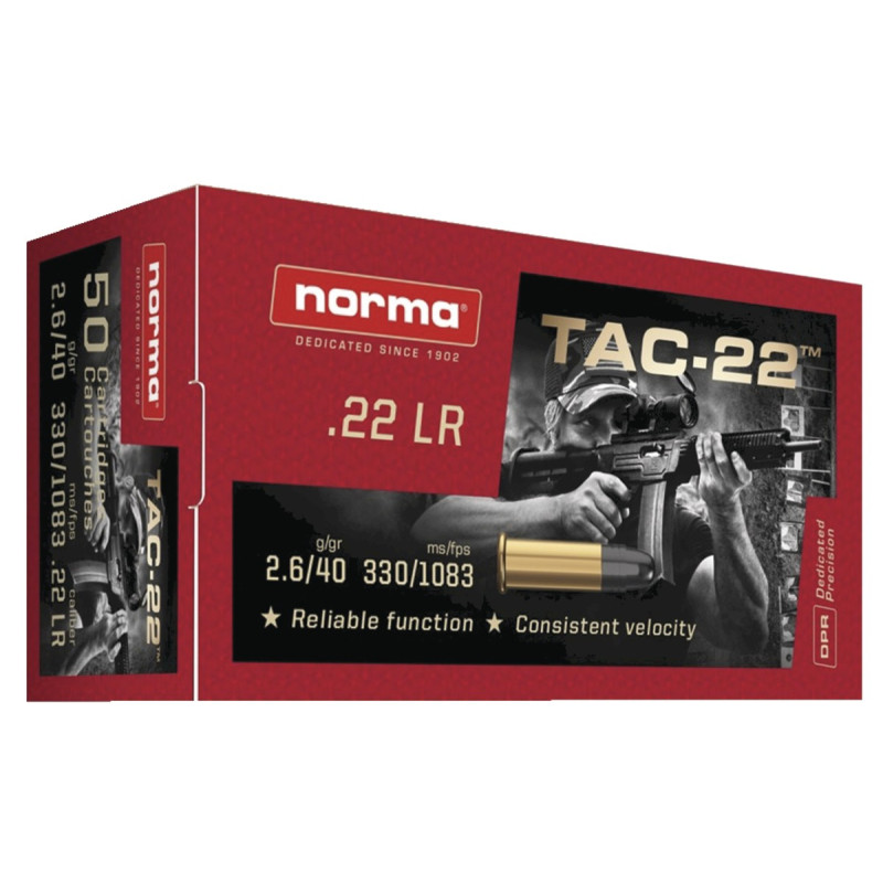 Munitions Norma Tac-22 Cal.22 LR