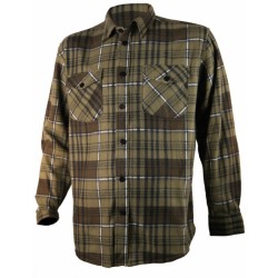 Chemise polaire carreaux vert tl