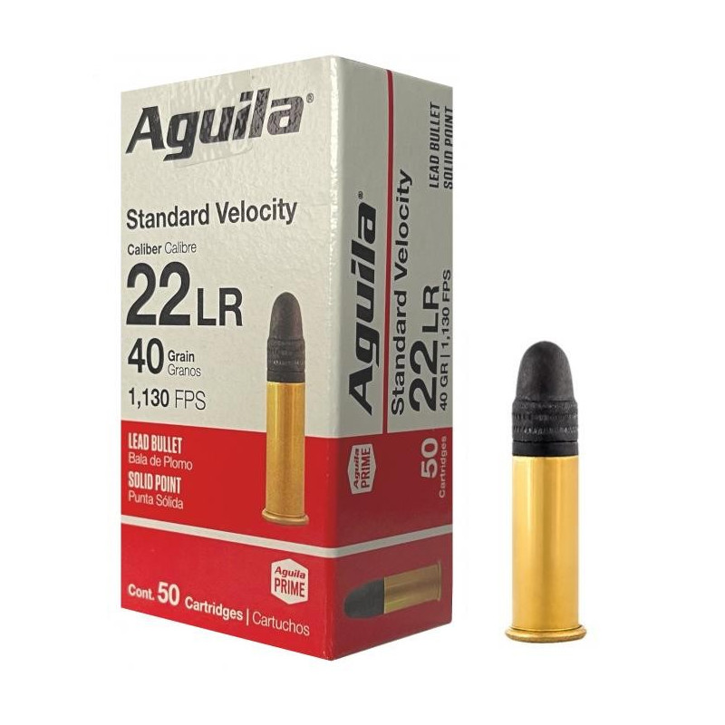 50 Munitions Aguila Cal.22 LR SV SP 40 Grs
