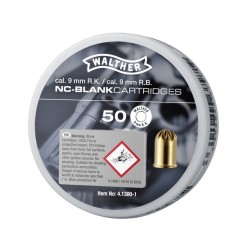 Cartouche a blanc walther cal 9 mm r bte 50