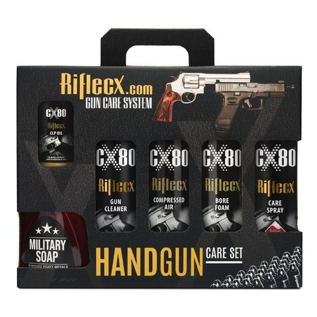 Kit entretien armes riflecx handgun care set 8 produits