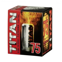 Cartouche a blanc perfecta titan cal 9 mm pak boite 75