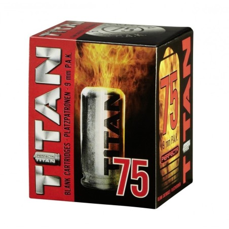 Cartouche a blanc perfecta titan cal 9 mm pak boite 75