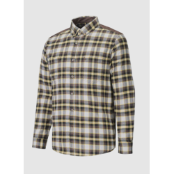Chemise en coton a carreaux verney carron jaune/marron montarcy taille l