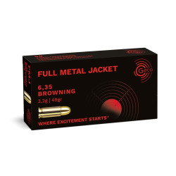 1000 Cartouches Geco Cal.6.35 Browning FMJ 49 Grs