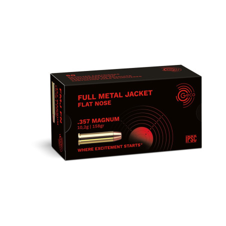 1000 Cartouches Geco Cal.357 Mag FMJ 158Grs