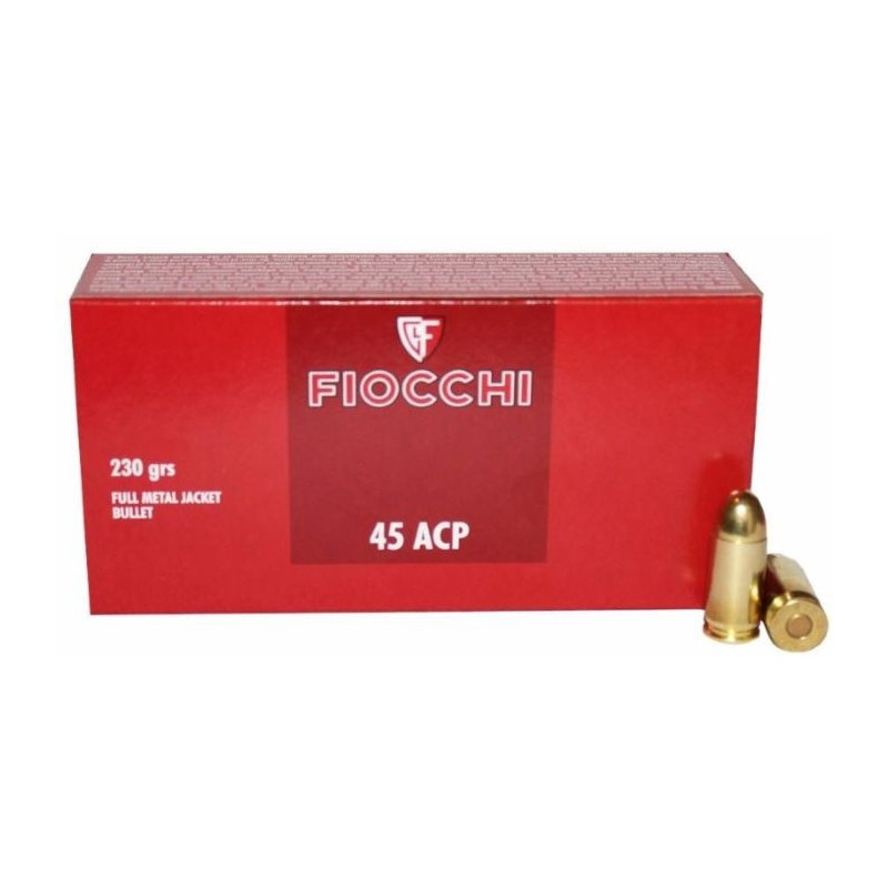 1000 Cartouches Fiocchi Cal.45ACP FMJ 230 Grs