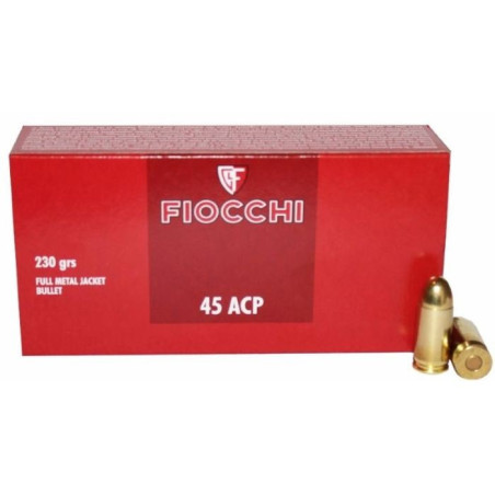 1000 Cartouches Fiocchi Cal.45ACP FMJ 230 Grs