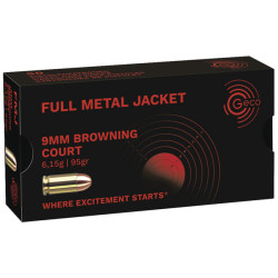 1000 Cartouches Geco 9mm court FMJ 95Grs