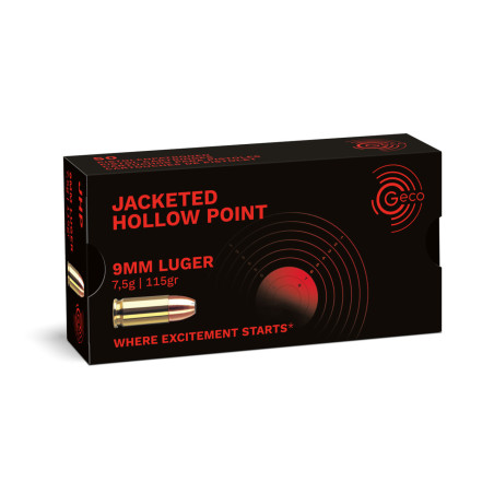 1000 Munitions Geco Cal.9x19 Hollow Point 115Grs