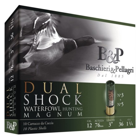 Cart. cuivre betp dual shock magnum 36 cal. 12 / 76