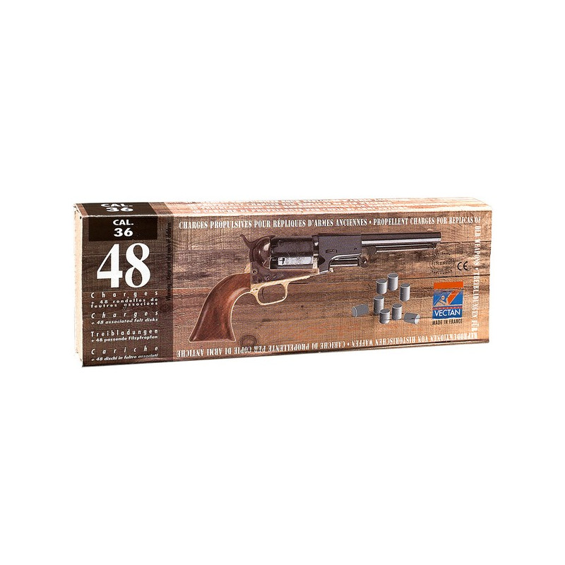 Bte de 48 charges de poudre cal 36