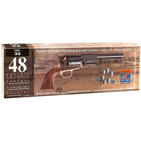 Bte de 48 charges de poudre cal 36