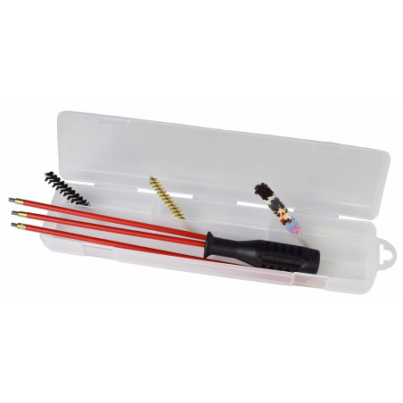Boite de nettoyage carabine pisteurs cal. 8mm / 8x57 jrs / 8x64 s / .338 win / 8x68 s baguette métal gainée