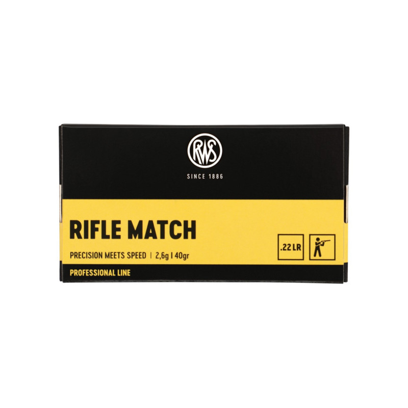 50 Cartouches RWS Professional Line Rifle Match Cal.22LR