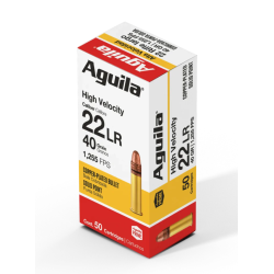 50 Munitions Aguila Cal.22LR HV SP 40 Grs