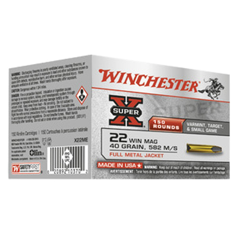 500 Munitions Winchester Super X Cal.22 Mag
