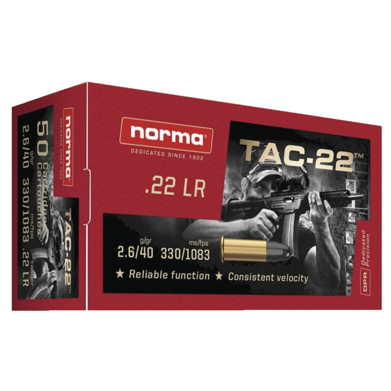 500 Munitions Norma Tac-22 Cal.22 LR