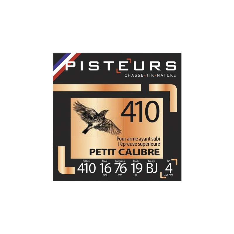 250 Cart. pisteurs petit calibre cal. 410 / 76 mm n° 6